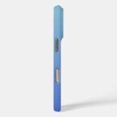 Coques Case-Mate iPhone Cœur à dégradé bleu simple Minimal Script Nom (Verso / Droite)