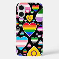 coeur amour arc-en-ciel coloré drapeaux de fierté