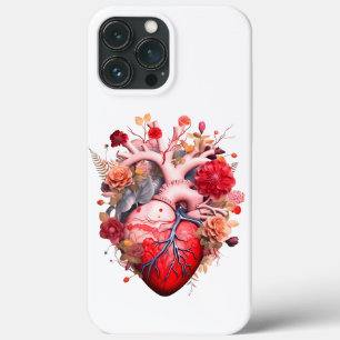 Case-Mate iPhone Case Coeur anatomique avec fleurs