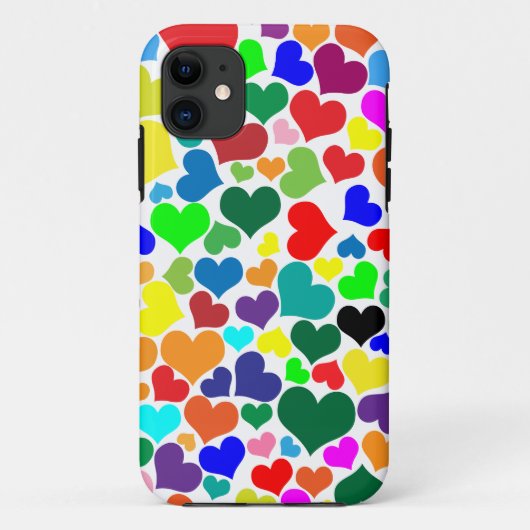 Coques Case-Mate iPhone coeur arc-en-ciel (Dos)