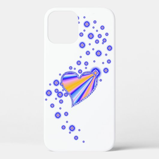 Coques Case-Mate iPhone Coeur arc-en-ciel avec étoiles (Verso)