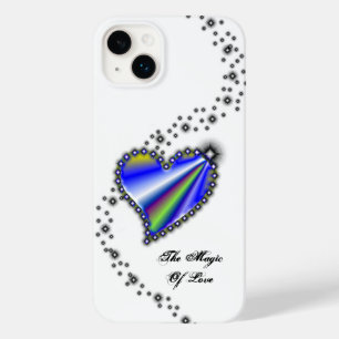 Coque Pour iPhone 14 Plus Coeur arc-en-ciel avec étoiles, La magie de l'amou