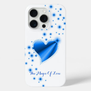 Coque iPhone 15 Pro Coeur arc-en-ciel avec étoiles, La magie de l'amou