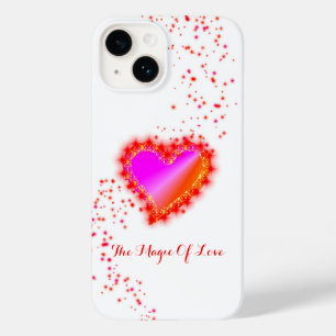 Coque Pour iPhone 14 Coeur arc-en-ciel avec étoiles, La magie de l'amou