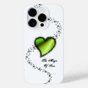 Coque Pour iPhone 14 Pro Coeur arc-en-ciel avec étoiles, La magie de l'amou