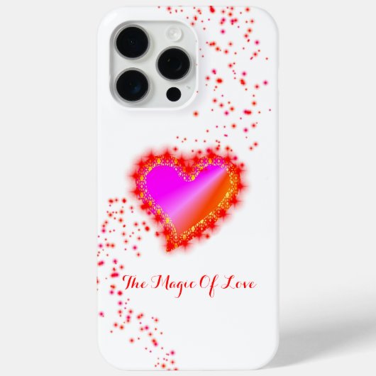 Coques Case-Mate iPhone Coeur arc-en-ciel avec étoiles, La magie de l'amou (Verso)