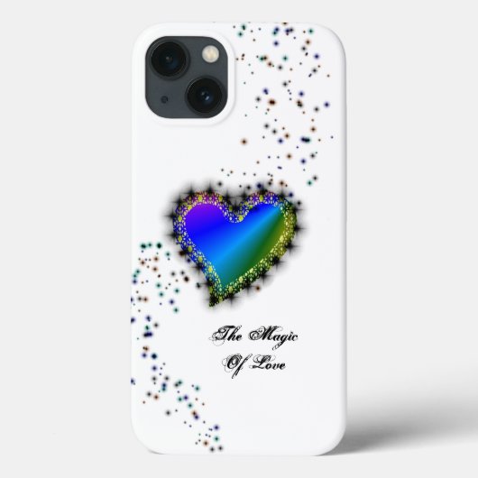 Coques Case-Mate iPhone Coeur arc-en-ciel avec étoiles, La magie de l'amou (Verso)