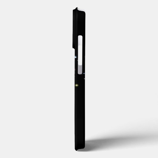 Coques Case-Mate iPhone Coeur arc-en-ciel avec étoiles sur noir (Verso / Gauche)