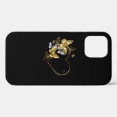 Coques Case-Mate iPhone Coeur aux papillons d'or (Verso (horizontal))