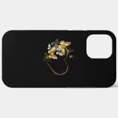 Coques Case-Mate iPhone Coeur aux papillons d'or (Verso (horizontal))