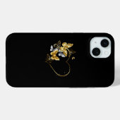 Coques Case-Mate iPhone Coeur aux papillons d'or (Verso (horizontal))