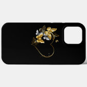 Coques Case-Mate iPhone Coeur aux papillons d'or (Verso (horizontal))