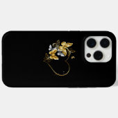 Coques Case-Mate iPhone Coeur aux papillons d'or (Verso (horizontal))