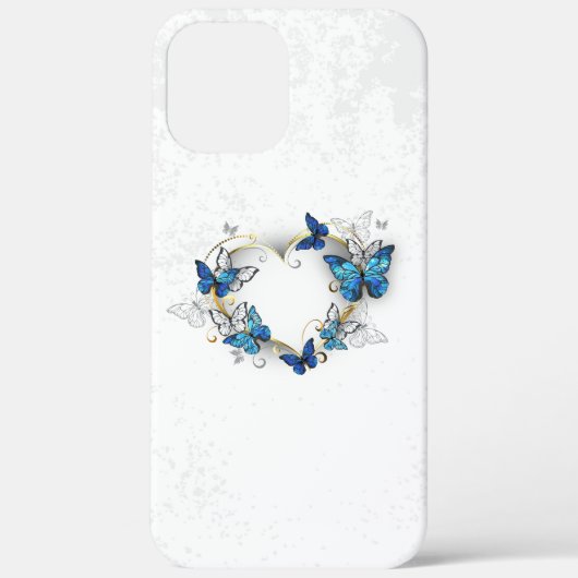 Coques Case-Mate iPhone Coeur bijoux avec papillons Morpho (Verso)