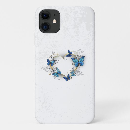 Coques Case-Mate iPhone Coeur bijoux avec papillons Morpho (Dos)