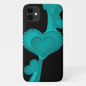 Coques Case-Mate iPhone Coeur bleu, Amour, Romance, Saint Valentin (Dos)