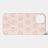 Coques Case-Mate iPhone Coeur boho rose tendance personnalisée (Verso (horizontal))