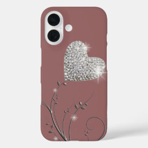 Coques iPhone 16 Coeur brillant romantique