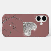Coques Case-Mate iPhone Coeur brillant romantique (Verso (horizontal))