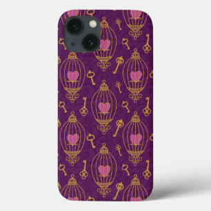 iPhone 13 Case Coeur-clé-motif