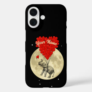 Coques iPhone 16 Coeur d'amour éléphant