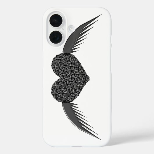 Coques Case-Mate iPhone Coeur d'amour gothique ailé (Verso)