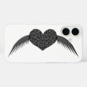 Coques Case-Mate iPhone Coeur d'amour gothique ailé (Verso (horizontal))