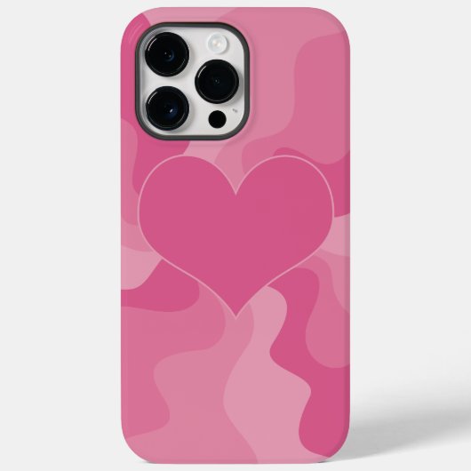 Coques Case-Mate iPhone Coeur d'amour - rose (Verso)