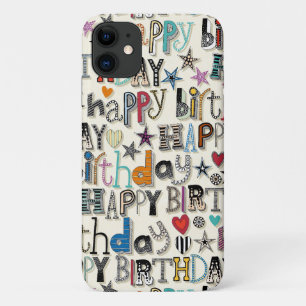 Case-Mate iPhone Case coeur d'anniversaire heureux et étoiles