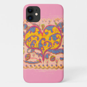 Case-Mate iPhone Case Coeur d'art populaire avec feuilles et fleurs