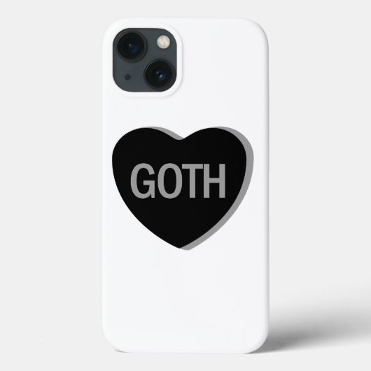 Coques Case-Mate iPhone Coeur de bonbons - Goth (Verso)