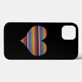 Coques Case-Mate iPhone Cœur de câble ruban arc-en-ciel (Verso (horizontal))