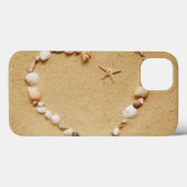 Coques Case-Mate iPhone Coeur de coquillages avec Starfish (Verso (horizontal))