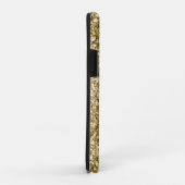 Coques Case-Mate iPhone Cœur de Glitter Or Personnalisé (Dos/Droite)