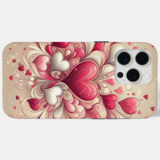 Coques Case-Mate iPhone coeur de la Saint-Valentin (Verso (horizontal))