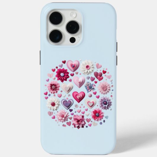 Coques Case-Mate iPhone Coeur de la Saint Valentin florale (Verso)