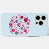 Coques Case-Mate iPhone Coeur de la Saint Valentin florale (Verso (horizontal))