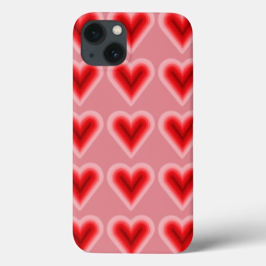 Coques Case-Mate iPhone Coeur de la Saint Valentin rose et rouge (Verso)