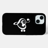 Coques Case-Mate iPhone Coeur de musique - I Love Music (Verso (horizontal))