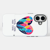 Coques Case-Mate iPhone Coeur des plumes vibrantes (Verso (horizontal))