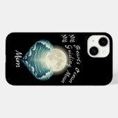 Coques Case-Mate iPhone Cœur d'océan guidant la lune maman (Verso (horizontal))