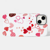 Coques Case-Mate iPhone Coeur doux autour des bonbons (Verso (horizontal))