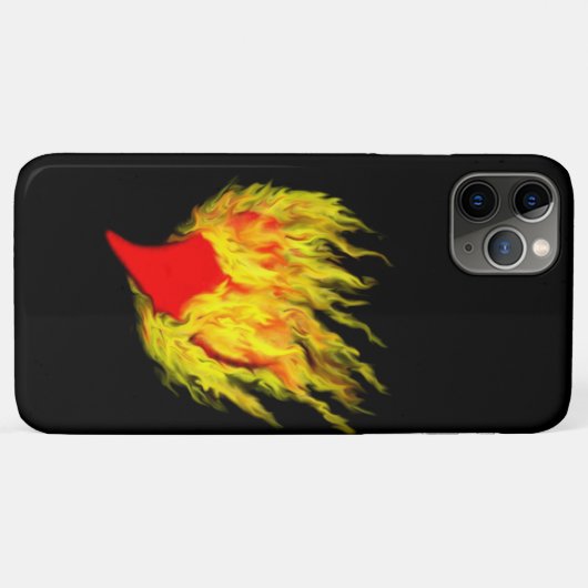 Coques Case-Mate iPhone Coeur en flammes (Dos (Horizontal))