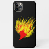 Coques Case-Mate iPhone Coeur en flammes (Dos)