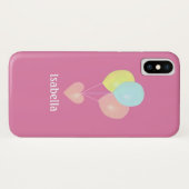 Coques Case-Mate iPhone Coeur et ballons sur or Rose (Dos (Horizontal))
