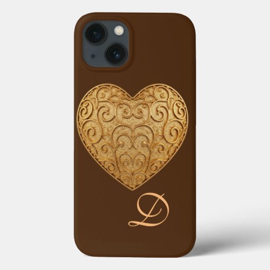 Coques Case-Mate iPhone Coeur et "D" couverture téléphonique initiale - Mo (Verso)