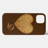 Coques Case-Mate iPhone Coeur et "D" couverture téléphonique initiale - Mo (Verso (horizontal))