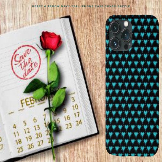 Coques Case-Mate iPhone Coeur et flèche - Turquoise de la marine