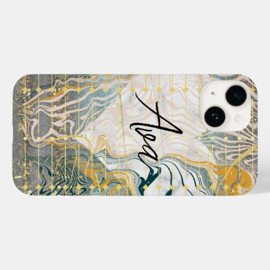 Coques Case-Mate iPhone Coeur et marbre (Verso (horizontal))