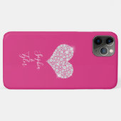 Coques Case-Mate iPhone Cœur Étincelant Diamant, Script Noms DIY, Rose Fon (Dos (Horizontal))